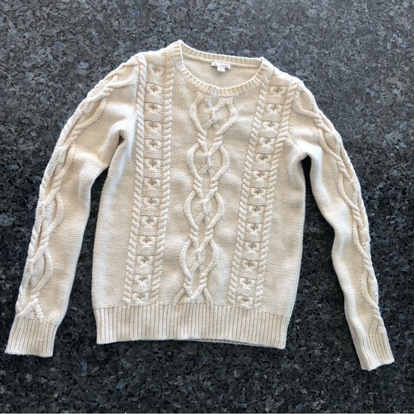 GAP Cream Fisherman Sweater - Picture 4 of 14